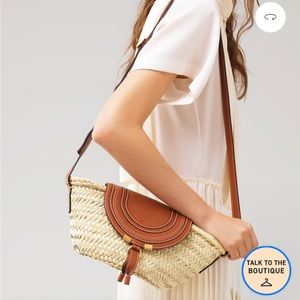 New Chloe Marcie raffia basket bag